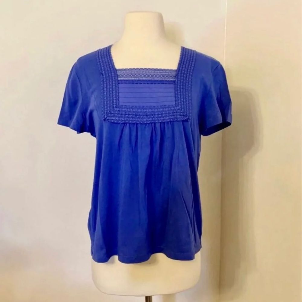 Bobbie Brooks Short Sleeve Lace Top‎